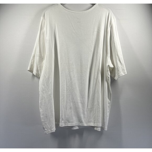 J Jill Perfect Pima Top Size 3X White V Neck Elbow Sleeve Pullover 100% Cotton - Picture 5 of 7